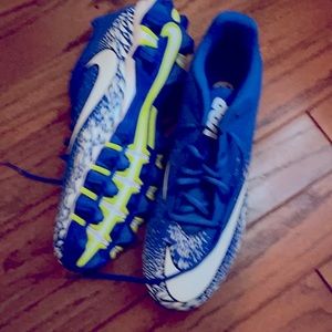 Brand New , Vapor Cleats ! Size 11 blue multi